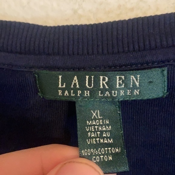POLO RALPH LAUREN NAVY TOP SIZE XL - Picture 2 of 3